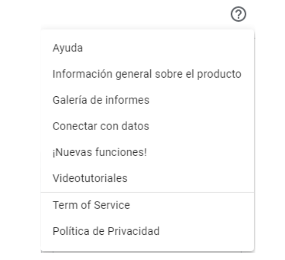 Opciones de ayuda